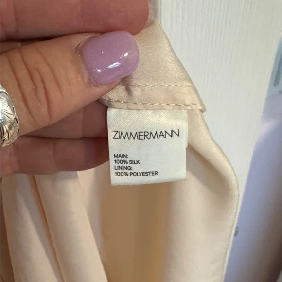 Zimmermann Cream Floral silk wrap Dress xs - Picture 9 of 17